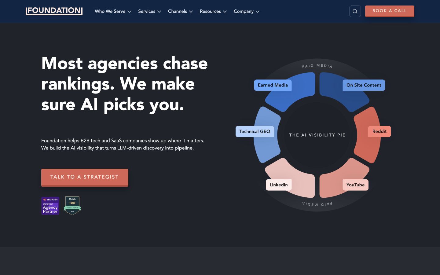 Screenshot of the Foundation homepage