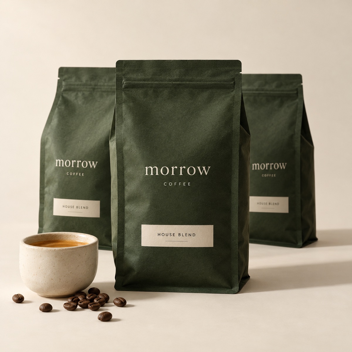 Morrow House Blend coffee bags