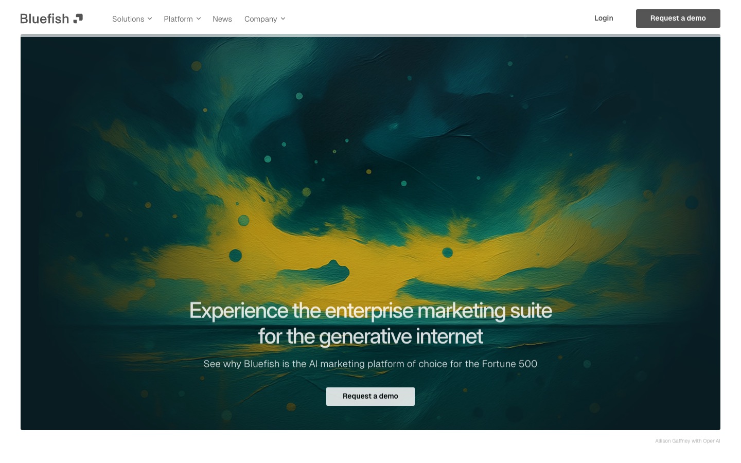 Bluefish AI homepage captured August 26, 2026